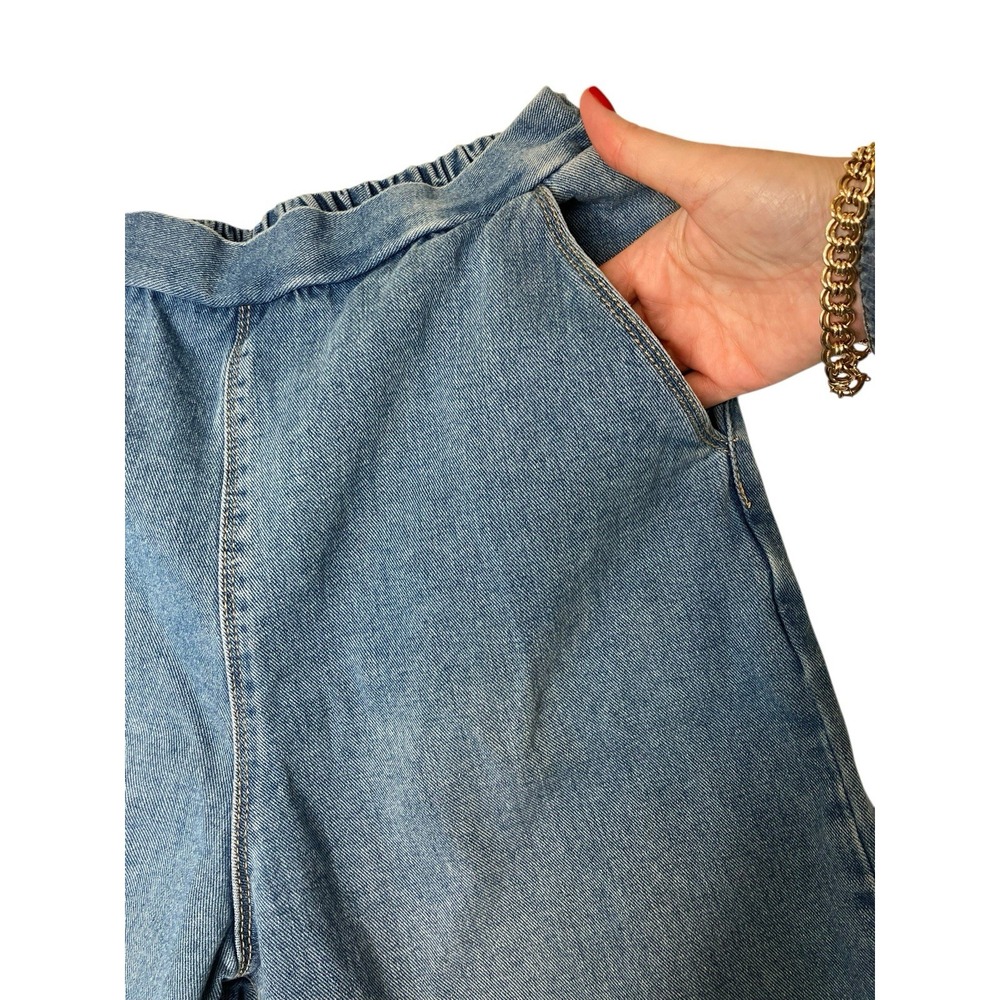 L&B Lucky & Blessed Jeans Small Culottes Western Boho Indie Wide Leg Cropped - Picture 8 of 14